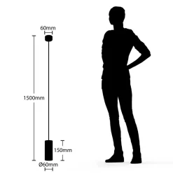 Arcchio Ejona hanglamp, hoogte 15 cm, wit, aluminium