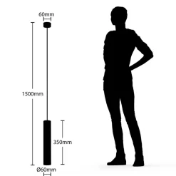 Arcchio Ejona hanglamp, hoogte 35 cm, wit, aluminium