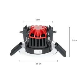 Arcchio Elmon LED inbouwlamp, IP65, wit