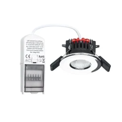 Arcchio Elmon LED inbouwlamp, IP65, chroom