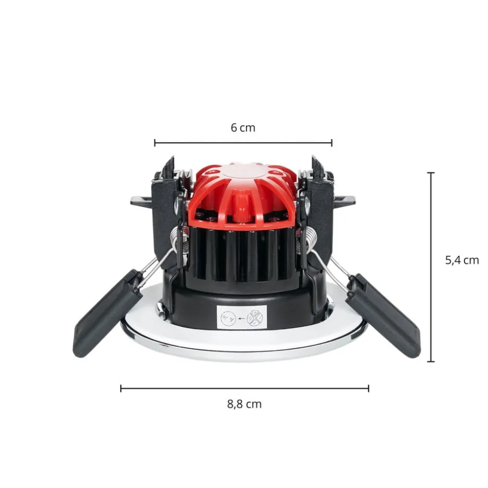 Arcchio Elmon LED inbouwlamp, IP65, chroom