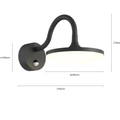 Arcchio Fineria LED buiten wandlamp met sensor