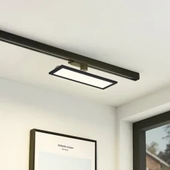 Arcchio Hairis LED paneel, 30 cm, zwart, 4000 K