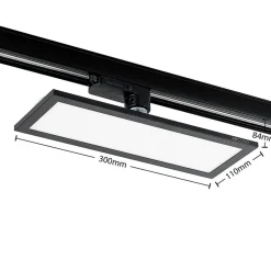 Arcchio Hairis LED paneel, 30 cm, zwart, 4000 K