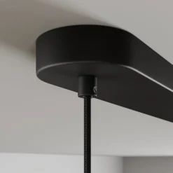 Arcchio hanglamp Cosmina, 3-lamps, lengte 90 cm, zwart