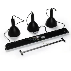 Arcchio hanglamp Cosmina, 3-lamps, lengte 90 cm, zwart