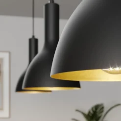 Arcchio hanglamp Cosmina, 3-lamps, lengte 90 cm, zwart