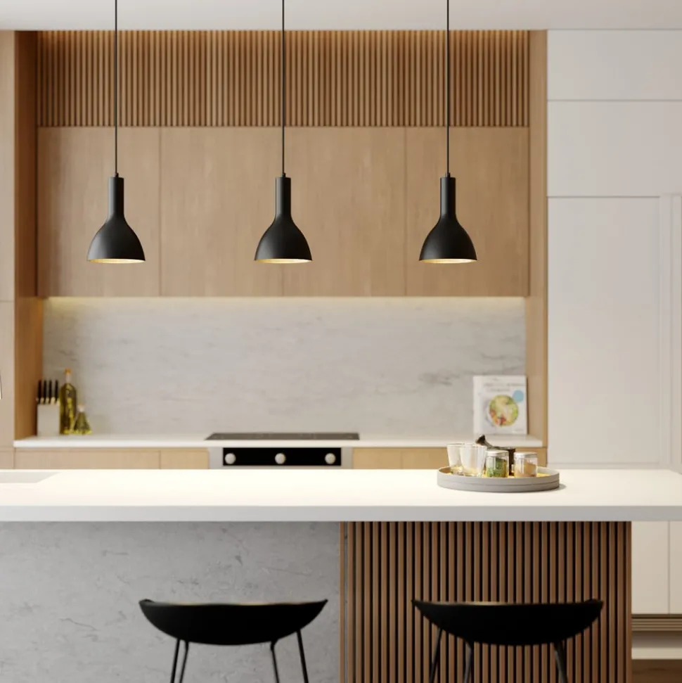 Arcchio hanglamp Cosmina, 1-lamp, zwart, metaal