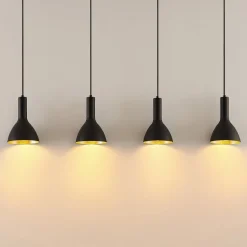 Arcchio hanglamp Cosmina, 4-lamps, lengte 120 cm, zwart