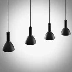 Arcchio hanglamp Cosmina, 4-lamps, lengte 120 cm, zwart