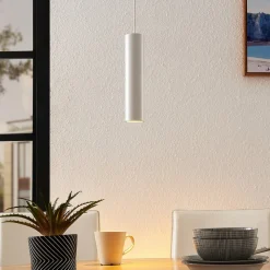 Arcchio hanglamp Ejona, hoogte 27 cm, wit, aluminium