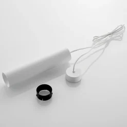 Arcchio hanglamp Ejona, hoogte 27 cm, wit, aluminium