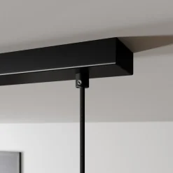 Arcchio hanglamp Tadej, 4-lamps, zwart-wit, metaal, E27