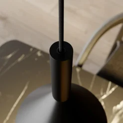 Arcchio hanglamp Tadej, 4-lamps, zwart-wit, metaal, E27