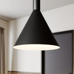 Arcchio hanglamp Tadej, 4-lamps, zwart-wit, metaal, E27