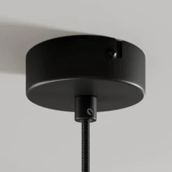 Arcchio hanglamp Tadej, zwart-wit, Ø 19 cm, metaal, E27