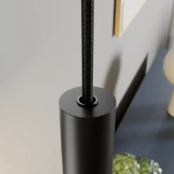 Arcchio hanglamp Tadej, zwart-wit, Ø 19 cm, metaal, E27