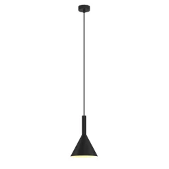 Arcchio hanglamp Tadej, zwart-wit, Ø 19 cm, metaal, E27