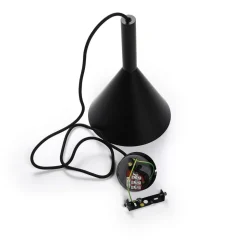 Arcchio hanglamp Tadej, zwart-wit, Ø 19 cm, metaal, E27