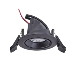 Arcchio Harcos LED downlight, zwart, Ø 8 cm, 4.000K