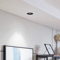 Arcchio Harcos LED downlight, zwart, Ø 8 cm, 4.000K