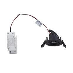 Arcchio Harcos LED downlight, zwart, Ø 8 cm, 4.000K