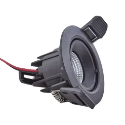 Arcchio Harcos LED downlight, zwart, Ø 8 cm, 4.000K