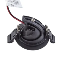 Arcchio Harcos LED downlight, zwart, Ø 8 cm, 4.000K