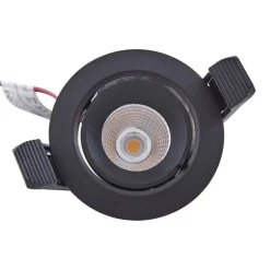 Arcchio Harcos LED downlight, zwart, Ø 8 cm, 4.000K