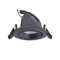 Arcchio Harcos LED downlight, zwart, Ø 11 cm, 4.000K