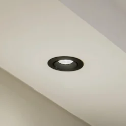 Arcchio Harcos LED downlight, zwart, Ø 11 cm, 4.000K