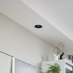 Arcchio Harcos LED downlight, zwart, Ø 11 cm, 4.000K