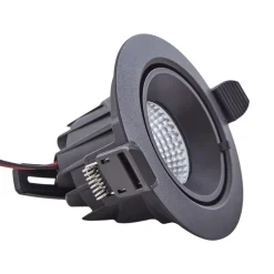 Arcchio Harcos LED downlight, zwart, Ø 11 cm, 4.000K
