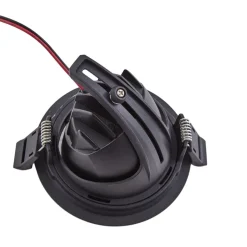 Arcchio Harcos LED downlight, zwart, Ø 11 cm, 4.000K