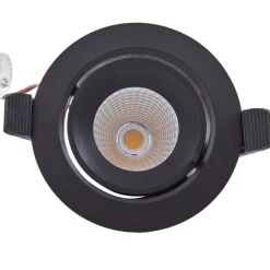 Arcchio Harcos LED downlight, zwart, Ø 11 cm, 4.000K