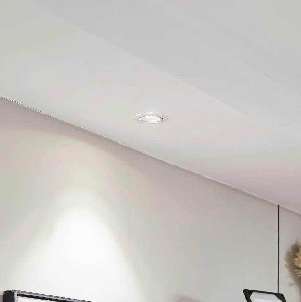 Arcchio Harcos LED downlight, wit, Ø 8 cm, 4.000K