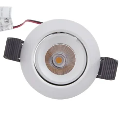 Arcchio Harcos LED downlight, wit, Ø 8 cm, 4.000K