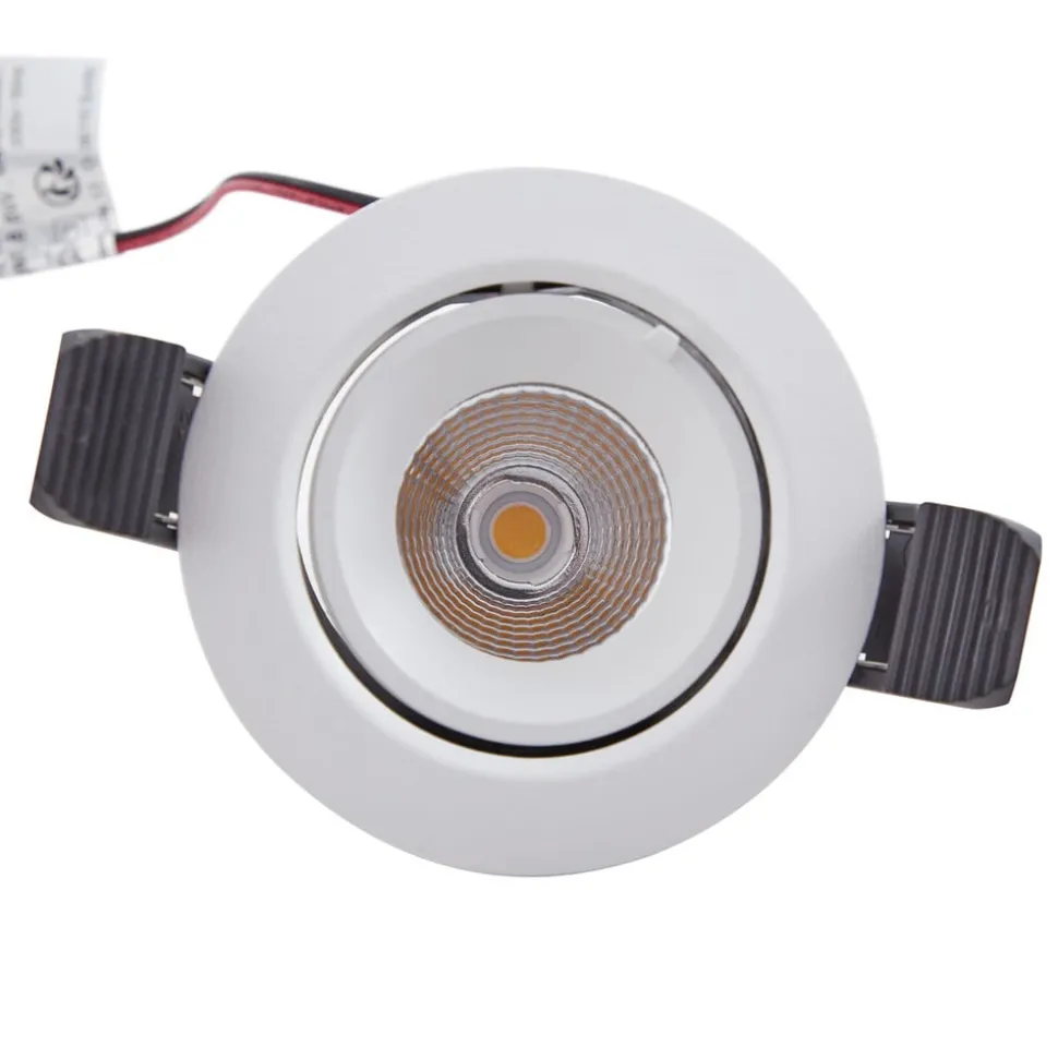 Arcchio Harcos LED downlight, wit, Ø 8 cm, 4.000K