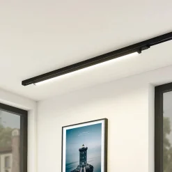 Arcchio Harlow LED track light, zwart, 109 cm, 4.000 K