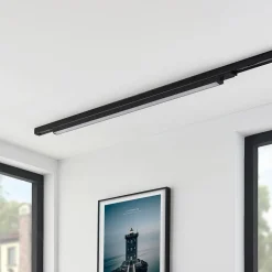 Arcchio Harlow LED track light, zwart, 109 cm, 4.000 K