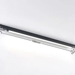 Arcchio Harlow LED track light, zwart, 109 cm, 4.000 K