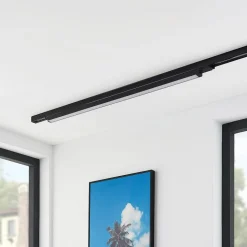 Arcchio Harlow LED track light, zwart, 109 cm, 3.000K