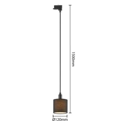 Arcchio Heleni hanglamp rail zwart 12cm