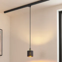 Arcchio Heleni hanglamp rail zwartgoud 12cm