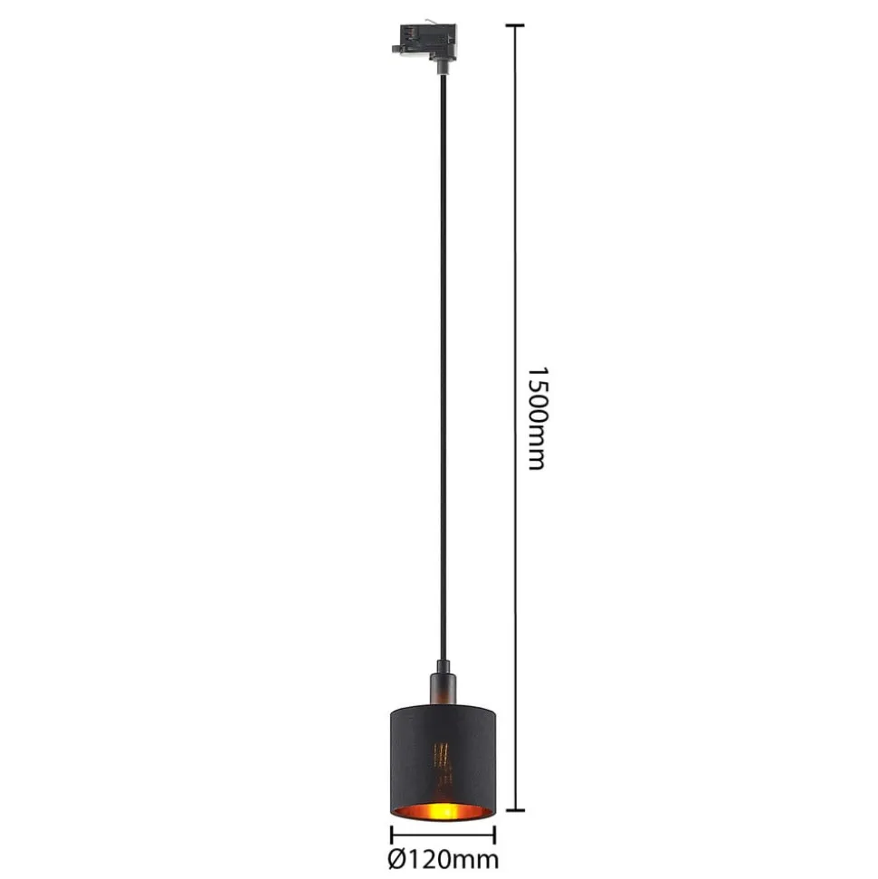Arcchio Heleni hanglamp rail zwartgoud 12cm