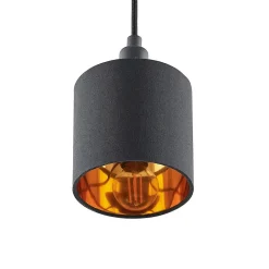 Arcchio Heleni hanglamp rail zwartgoud 12cm