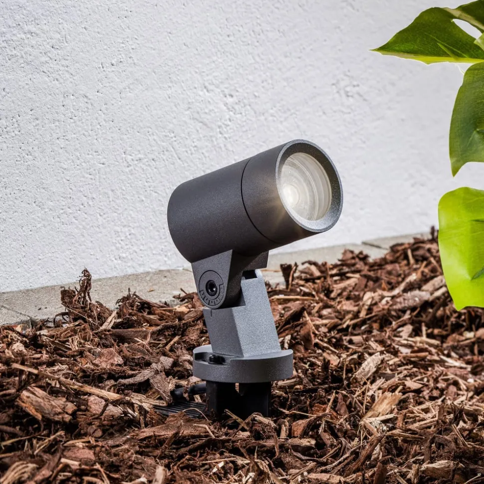 Arcchio Hemmani prikspot, hoogte 35 cm, antraciet, aluminium