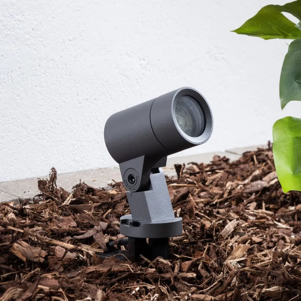 Arcchio Hemmani prikspot, hoogte 35 cm, antraciet, aluminium