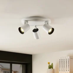 Arcchio Iavo plafondspot, rond, 3-lamps, wit
