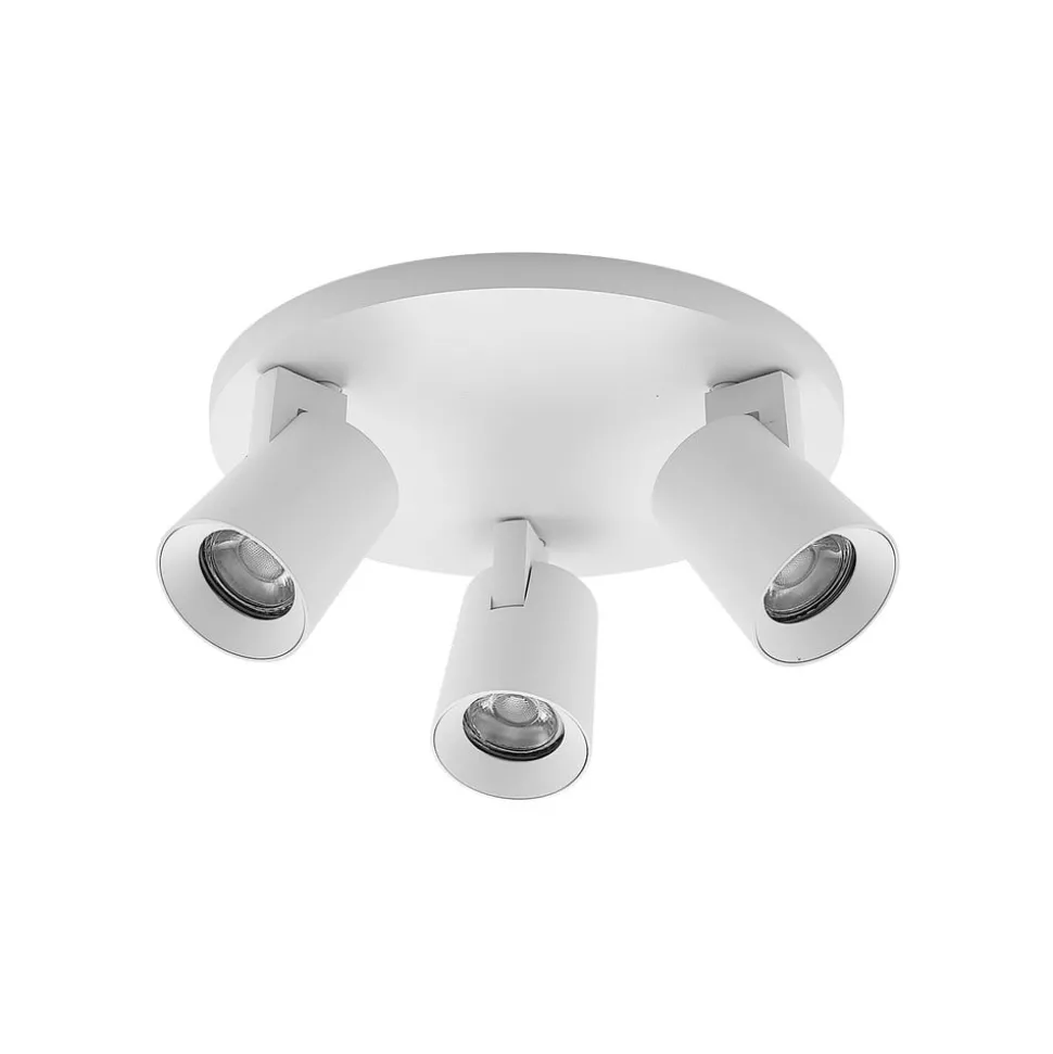 Arcchio Iavo plafondspot, rond, 3-lamps, wit